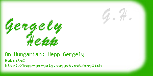 gergely hepp business card